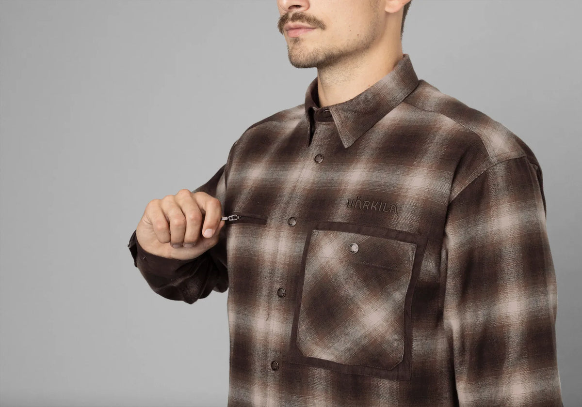 Folke shirt jacket - Burgundy