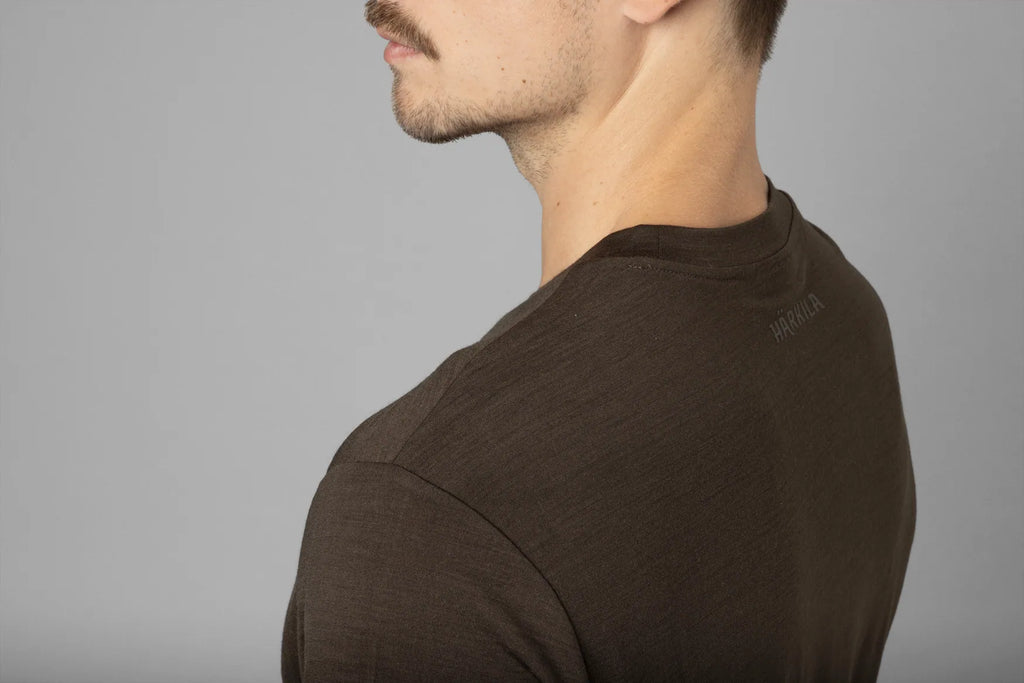 Härkila Base All Season S/S t-shirt - Shadow brown