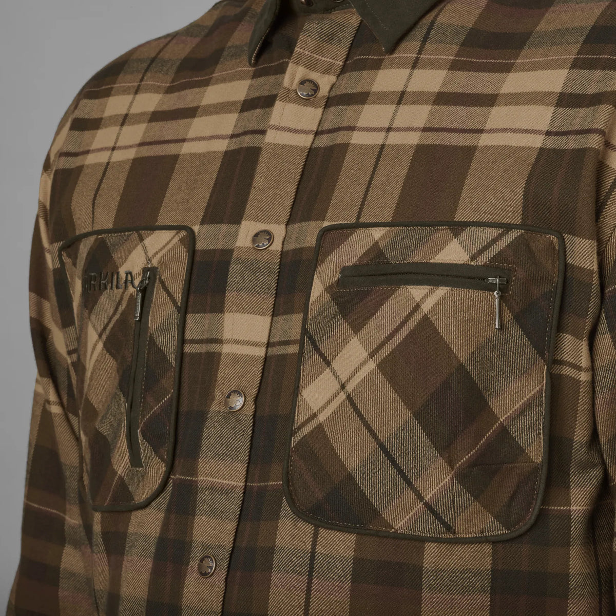 Pajala shirt - Beige w/brown