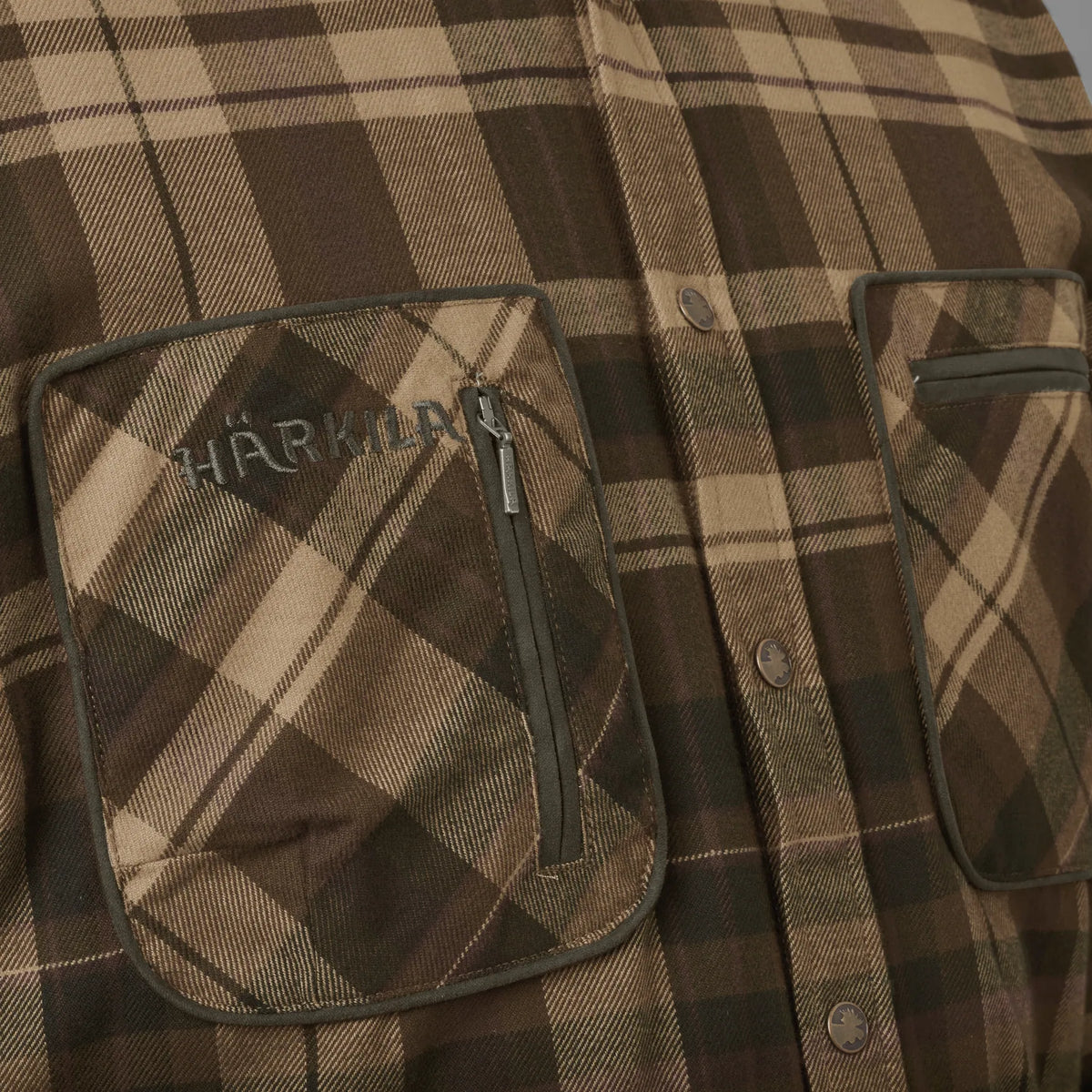 Pajala shirt - Beige w/brown