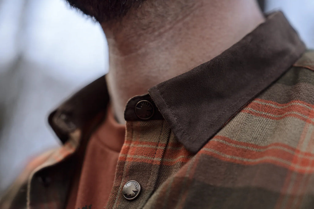 Aivak L/S shirt - Autumn orange check