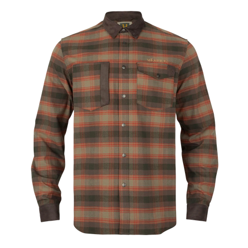 Aivak L/S shirt - Autumn orange check