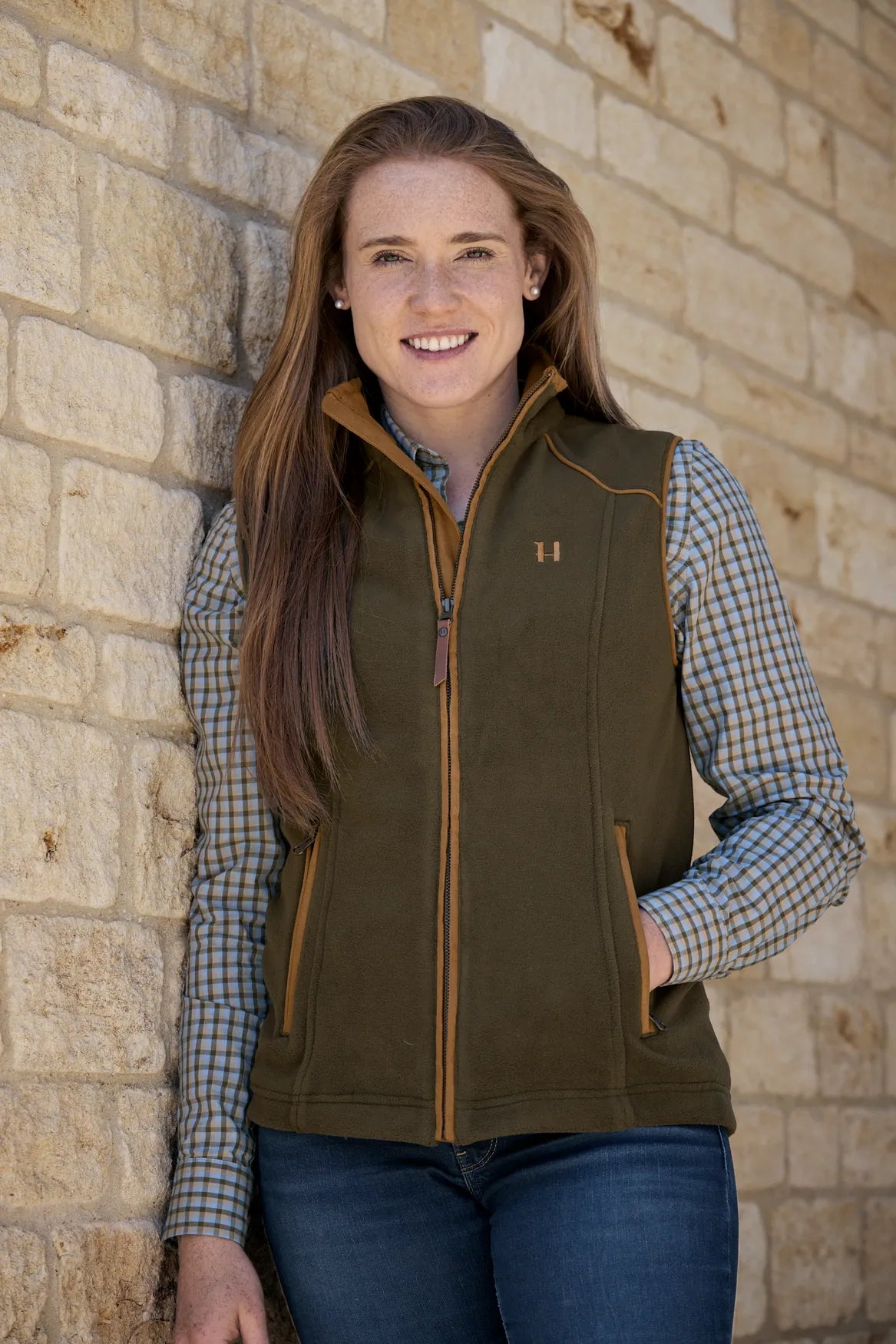 Sandhem 200 waistcoat Women - Willow green