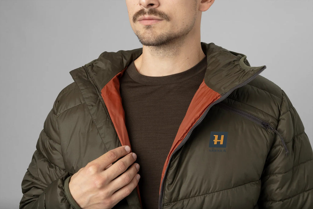 Logmar Insulated packable hooded jacket - Willow green