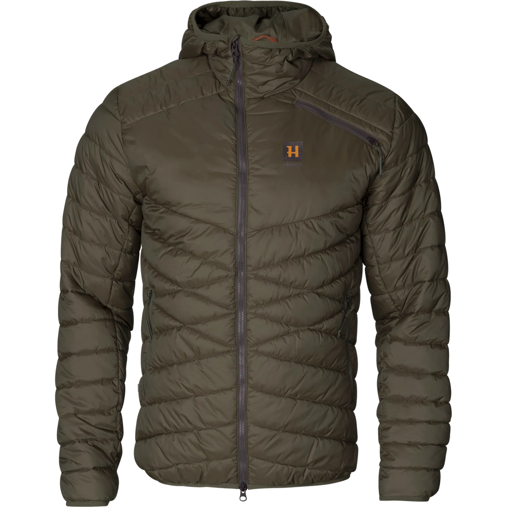 Logmar Insulated packable hooded jacket - Willow green