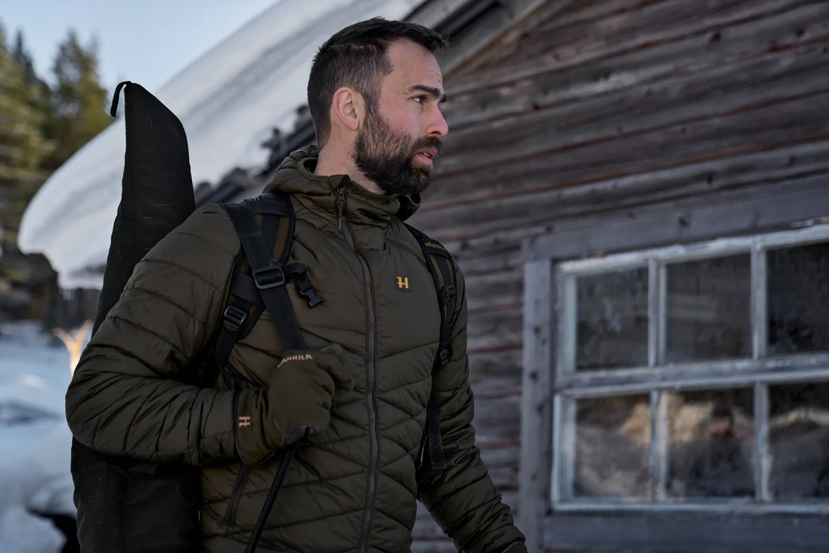 Logmar Insulated packable hooded jacket - Willow green
