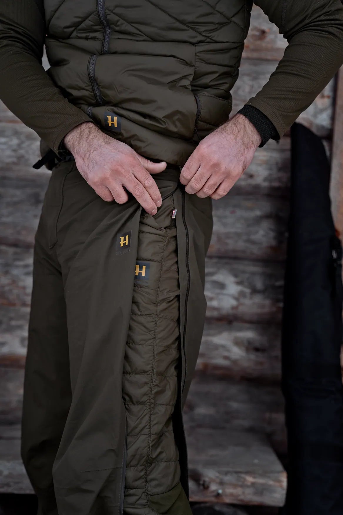 Logmar Insulated packable breeks - Willow green