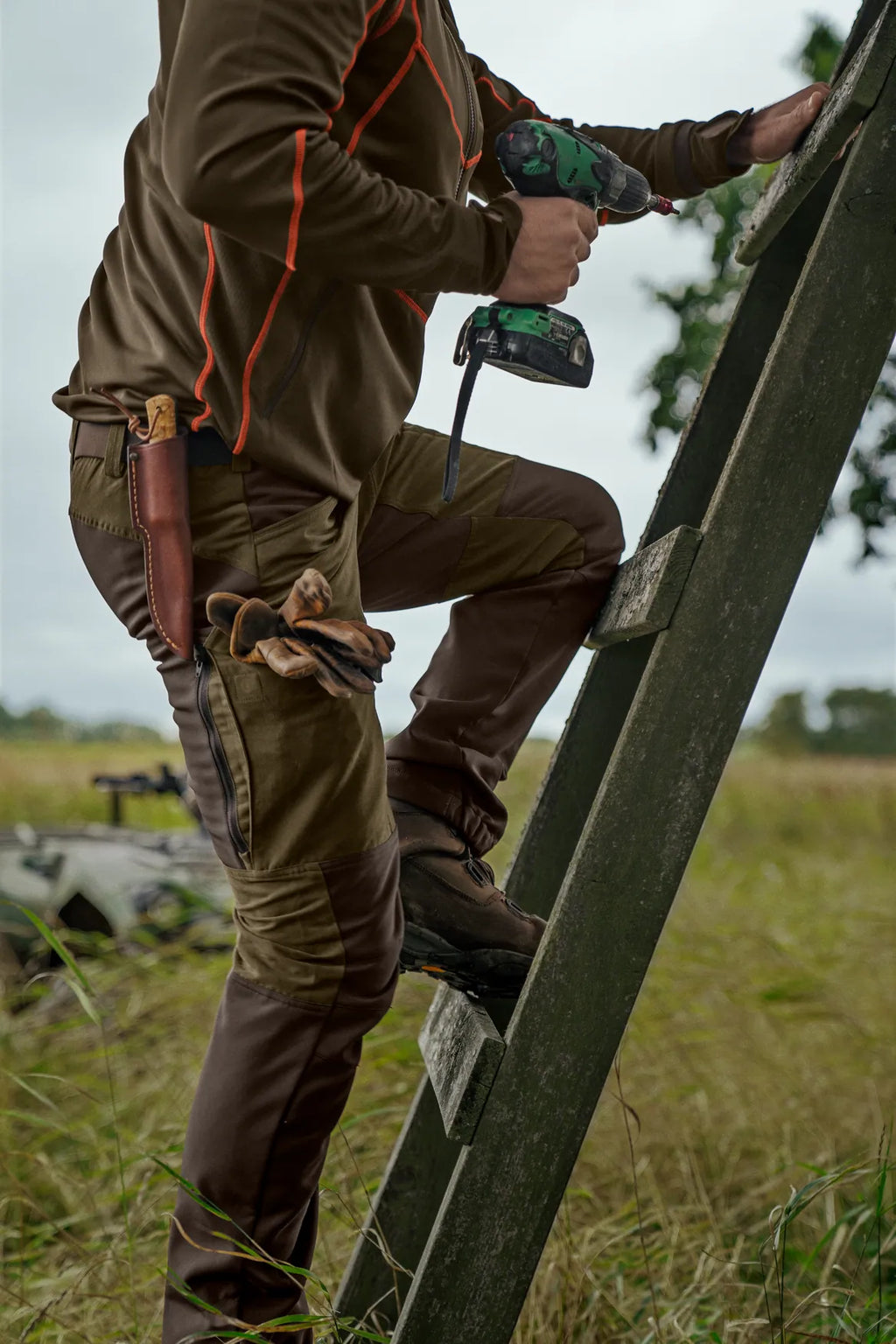 Härkila Scandinavian trousers - Willow green/Deep brown