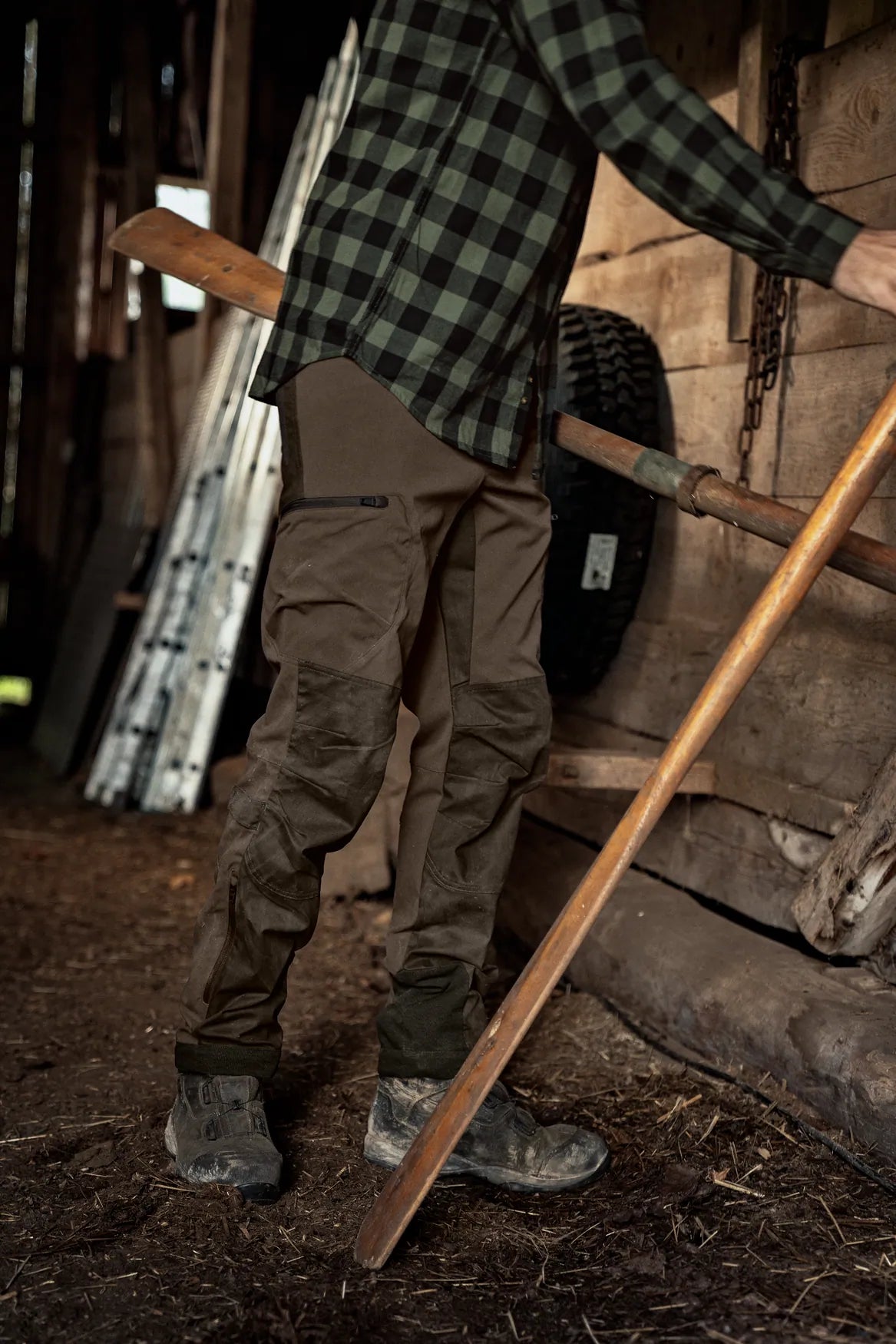 Ragnar trousers - Slate brown/Willow green