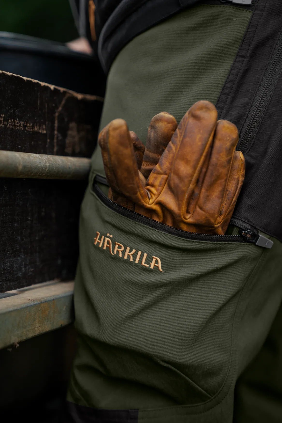 Ragnar trousers - Duffel green/Phantom