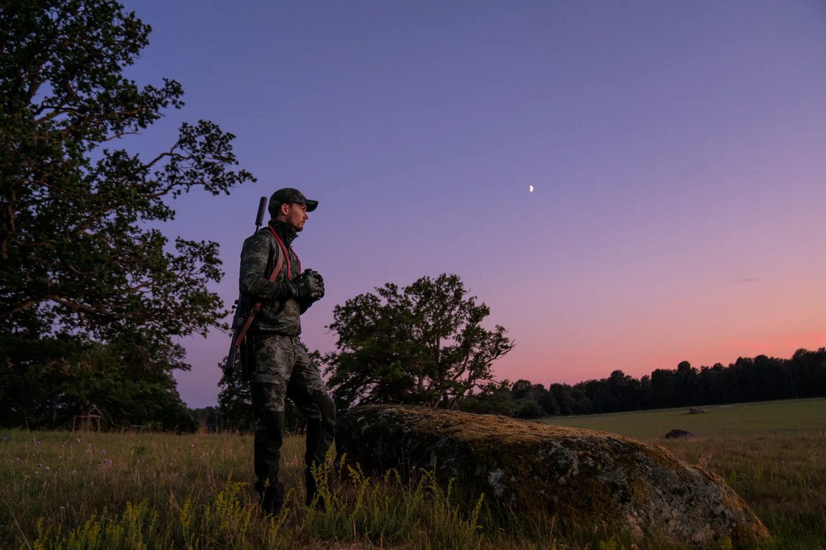 Härkila NOCTYX camo silent trousers - AXIS MSP®Black/Black
