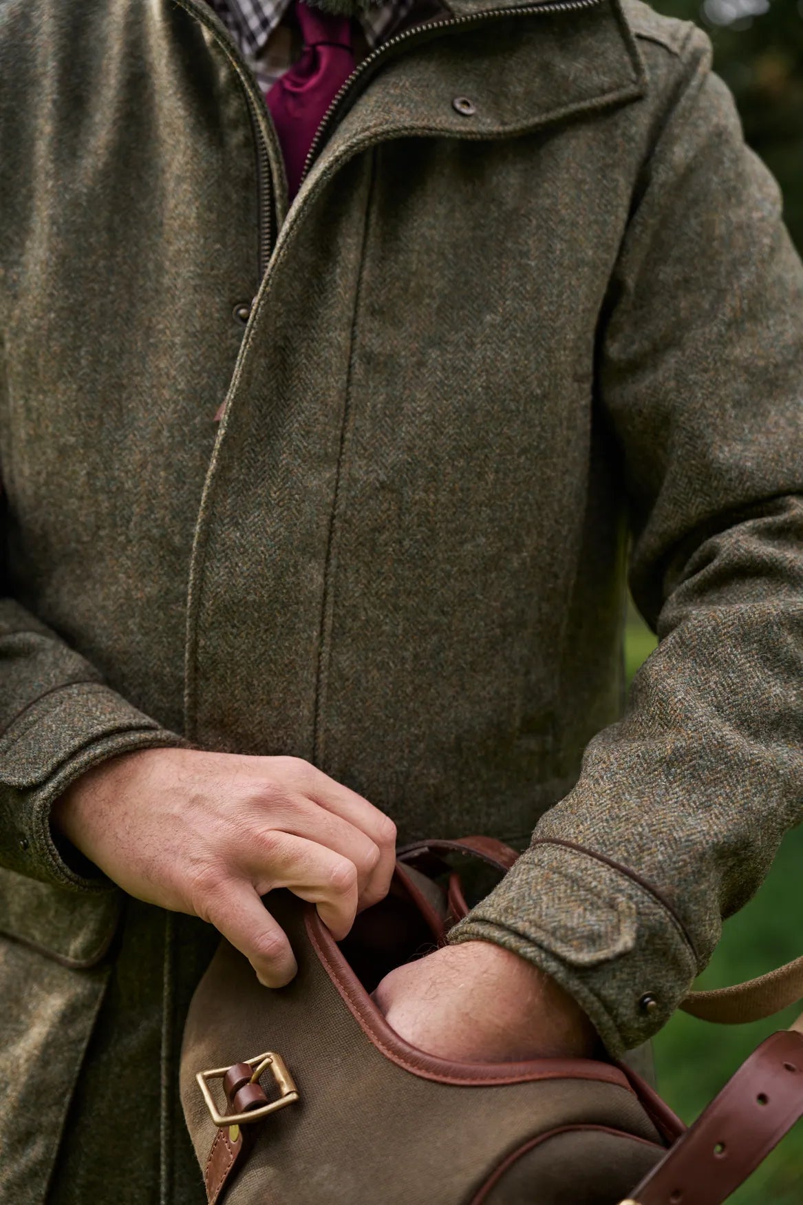 Kenmore GTX jacket - Forest green/Herringbone
