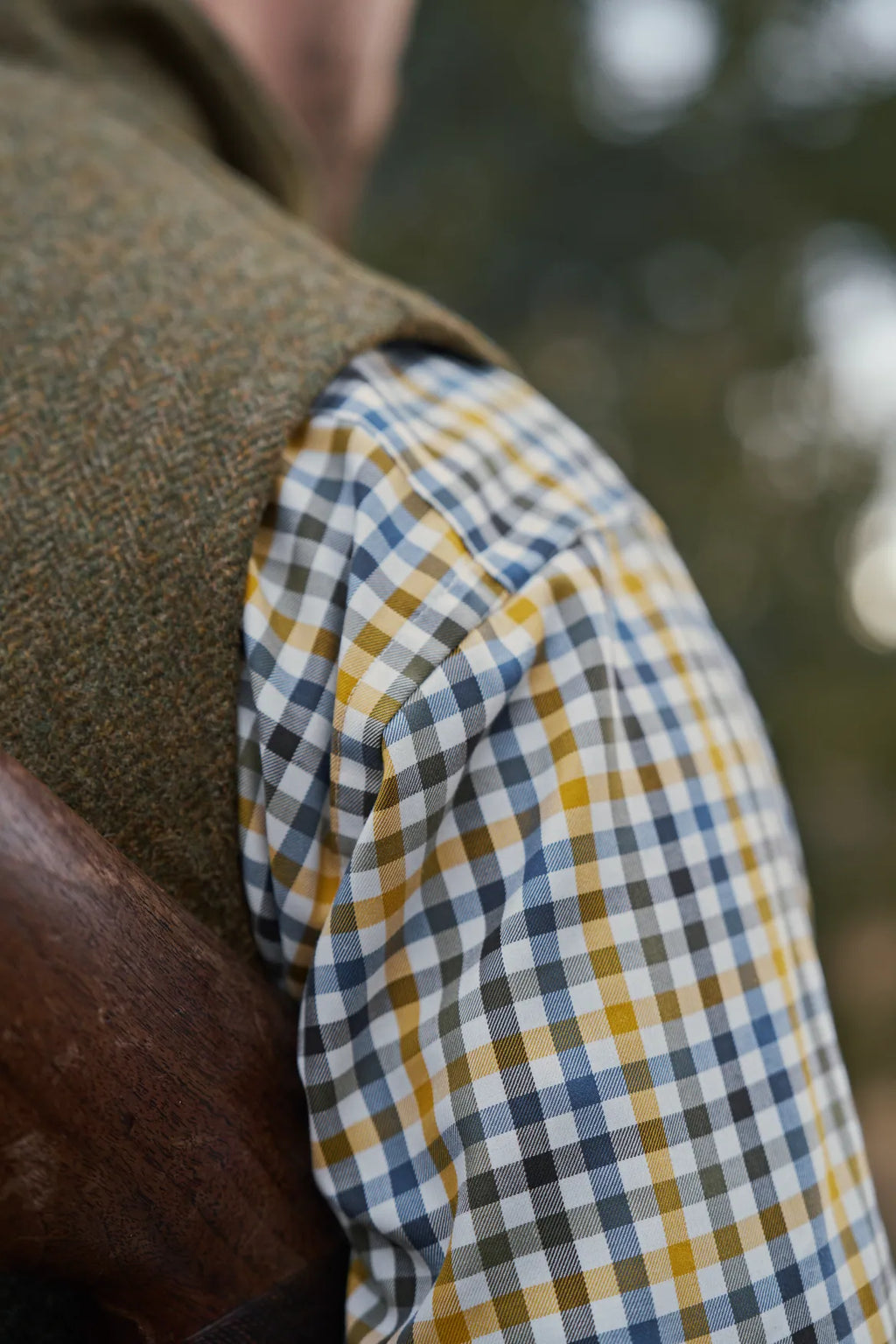 Kenmore waistcoat - Forest green/Herringbone