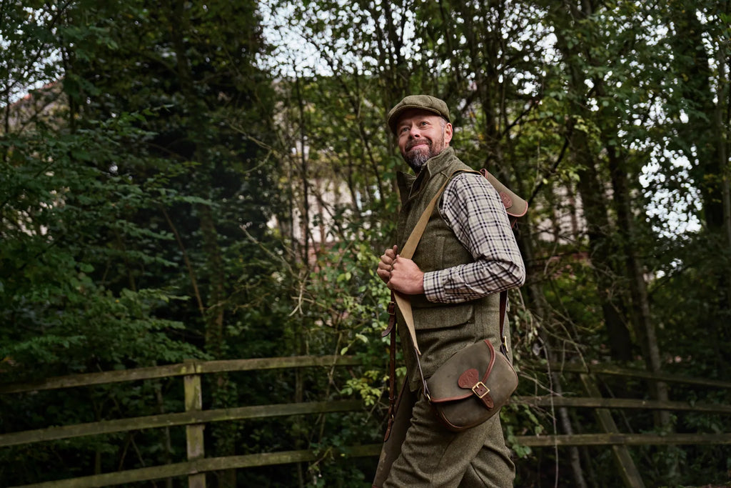 Kenmore waistcoat - Forest green/Herringbone
