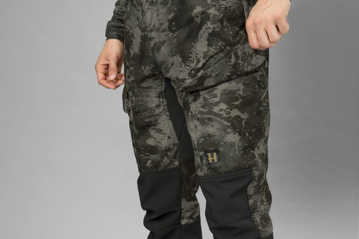 Härkila NOCTYX camo silent trousers - AXIS MSP®Black/Black