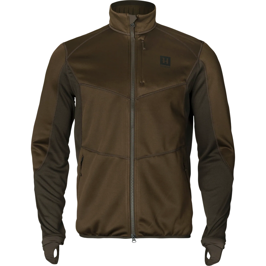 Härkila Scandinavian fleece jacket - Willow green/Deep brown