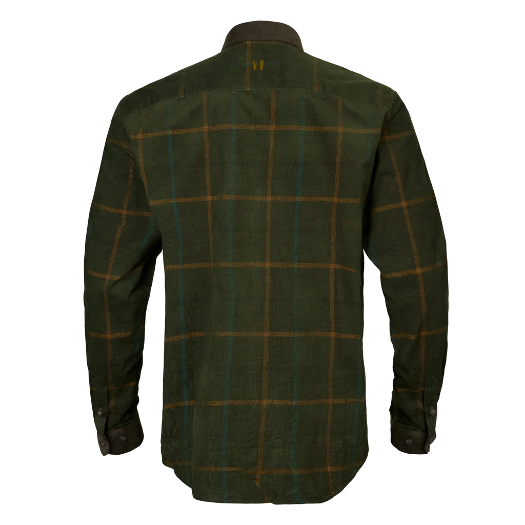 Kaldfjord corduroy check shirt - Willow green check