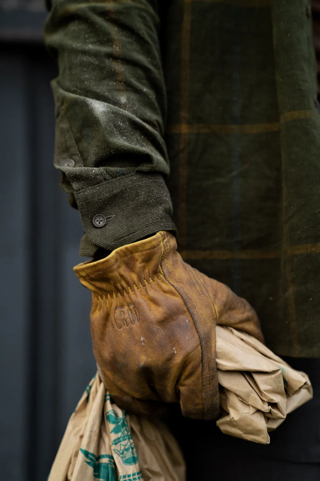 Kaldfjord corduroy check shirt - Willow green check