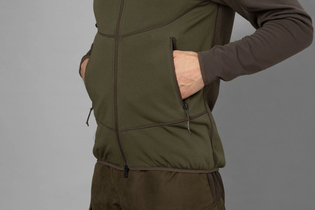 Olaf fleece jacket - Willow green/Shadow grey