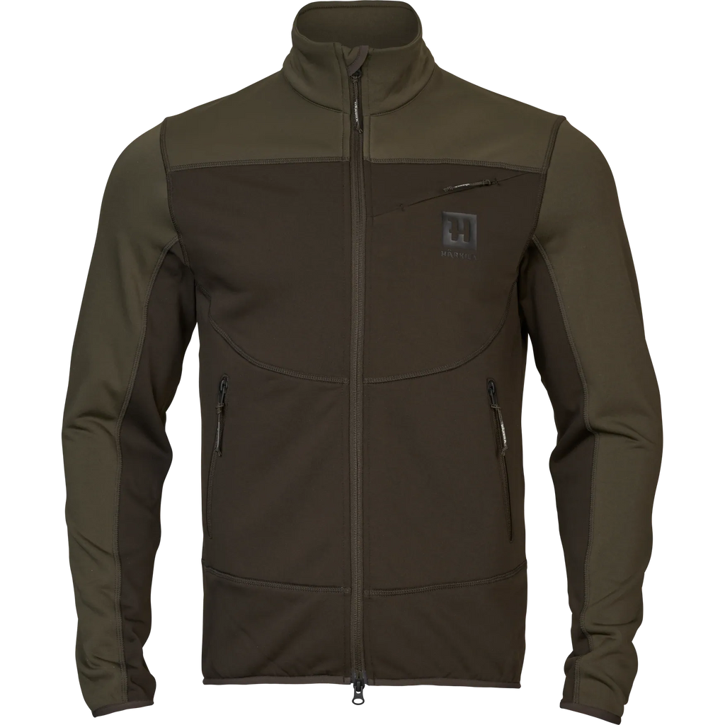 Olaf fleece jacket - Shadow Brown/Forest night