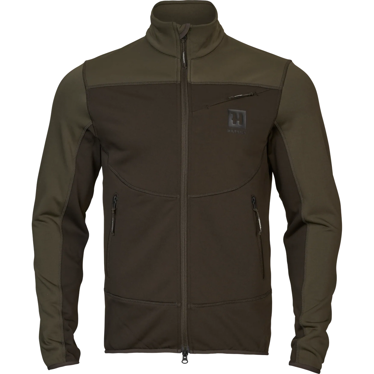 Olaf fleece jacket - Shadow Brown/Forest night