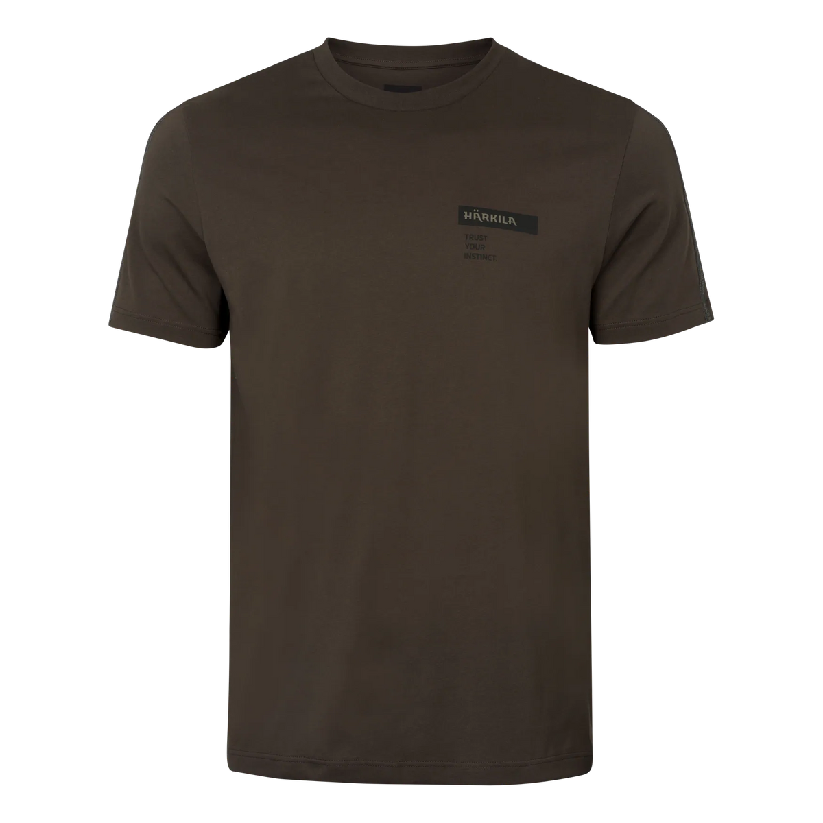 Härkila logo band S/S tshirt - Shadow brown/Tarmac