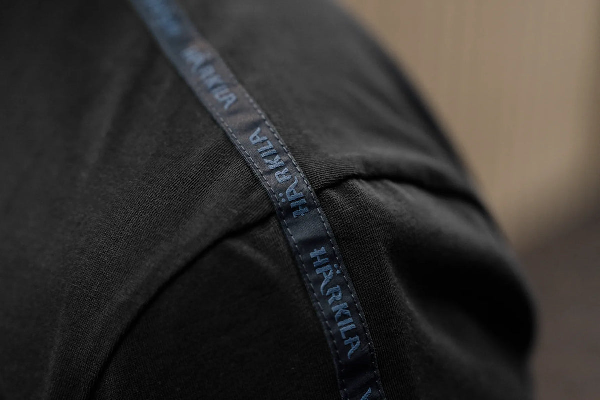 Härkila logo band S/S tshirt - Anthracite/sea blue