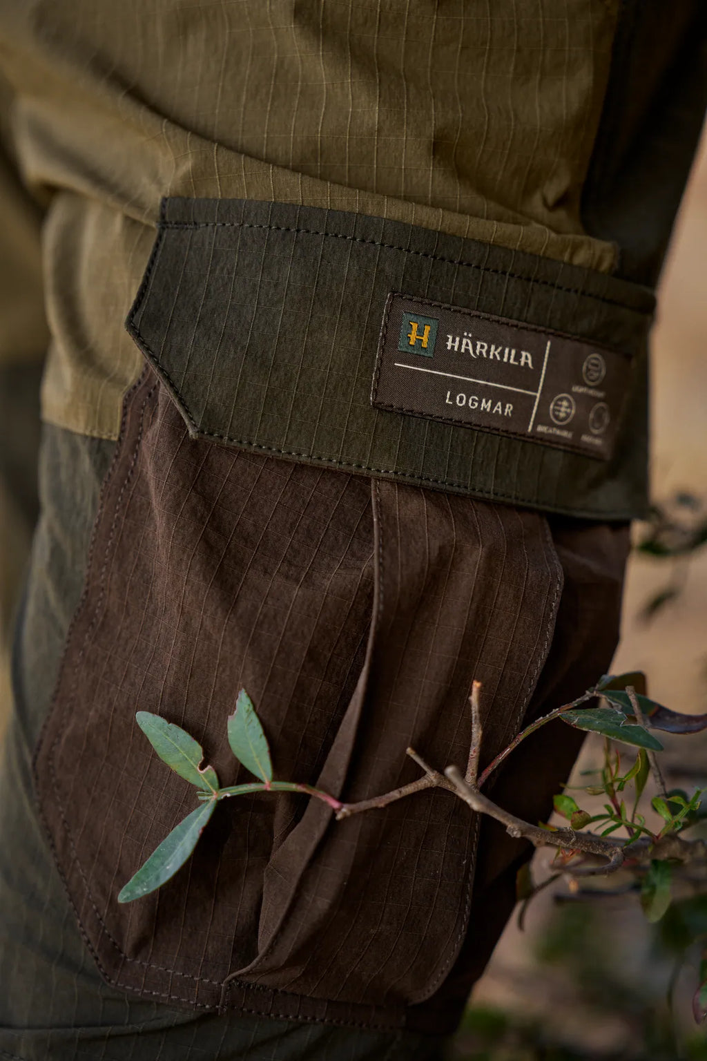 Logmar lightweight zip off trousers - Dark olive/Willow green