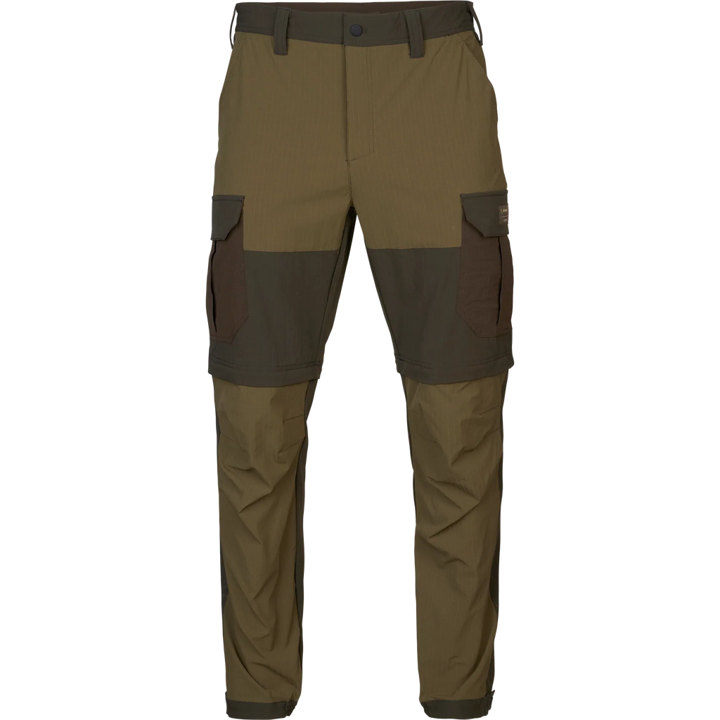 Logmar lightweight zip off trousers - Dark olive/Willow green