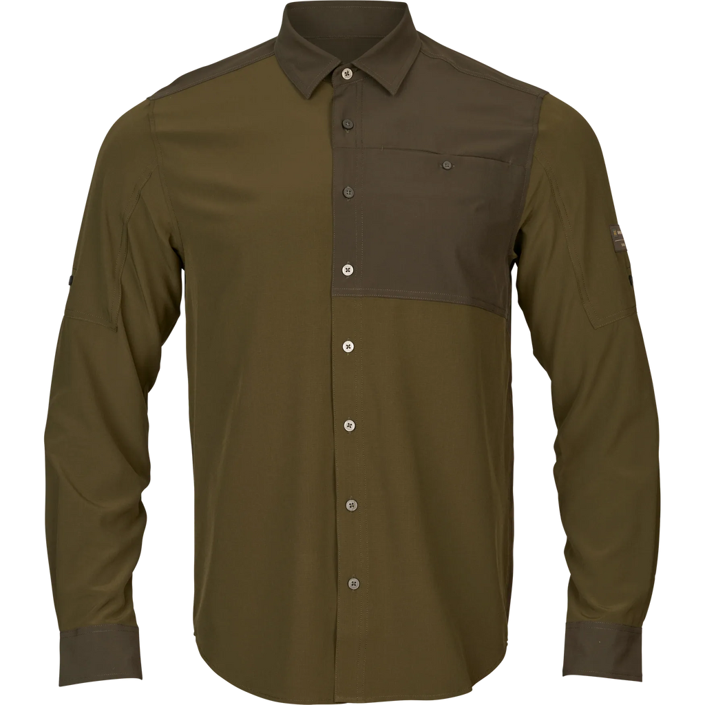 Logmar lightweight L/S shirt - Dark olive/Willow green