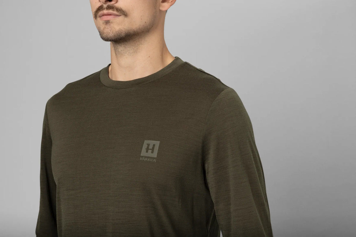 Härkila Base All Season L/S t-shirt - Willow green