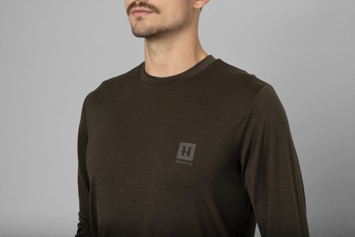 Härkila Base All Season L/S t-shirt - Shadow brown