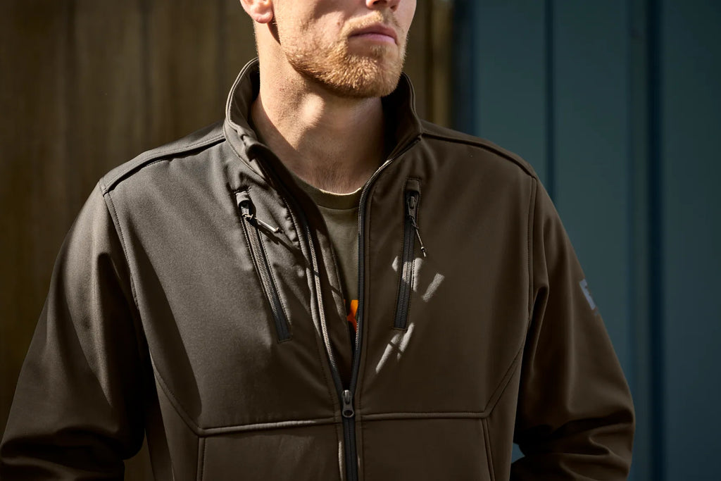 Härkila Scandinavian softshell jacket - Willow green/Shadow brown