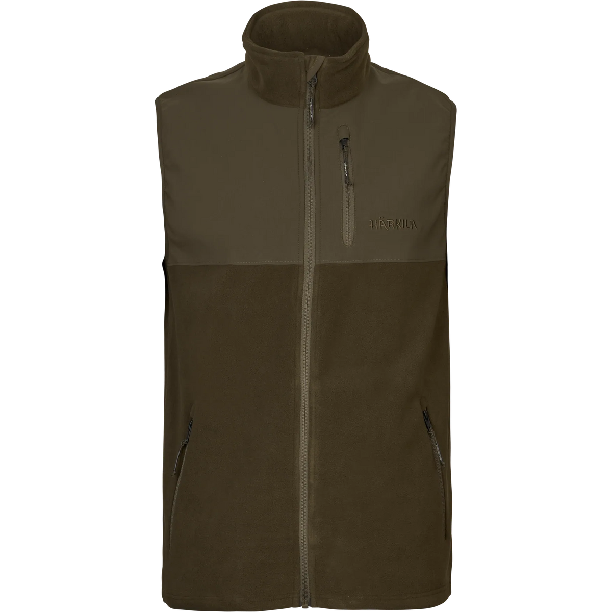 Härkila Fjell fleece waistcoat - Hunting green/Willow green