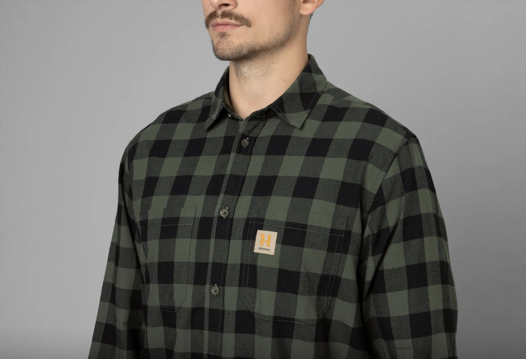 Härkila Scandinavian L/S shirt - Green check