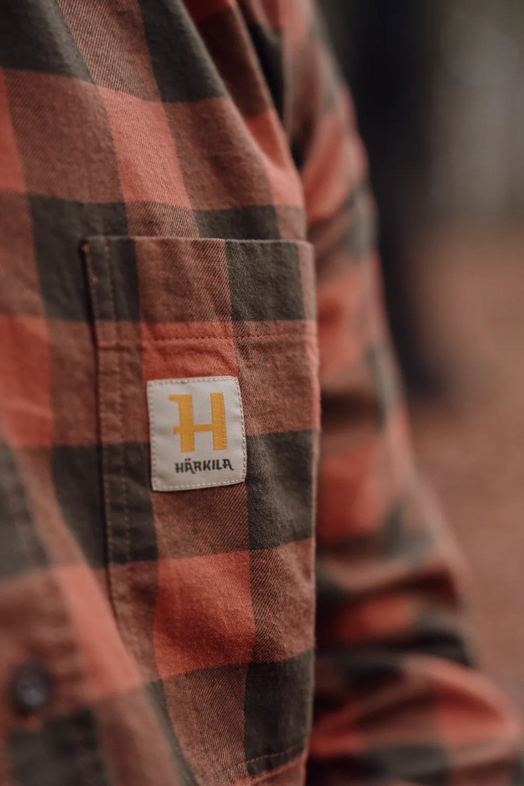 Härkila Scandinavian L/S shirt - Autumn orange check