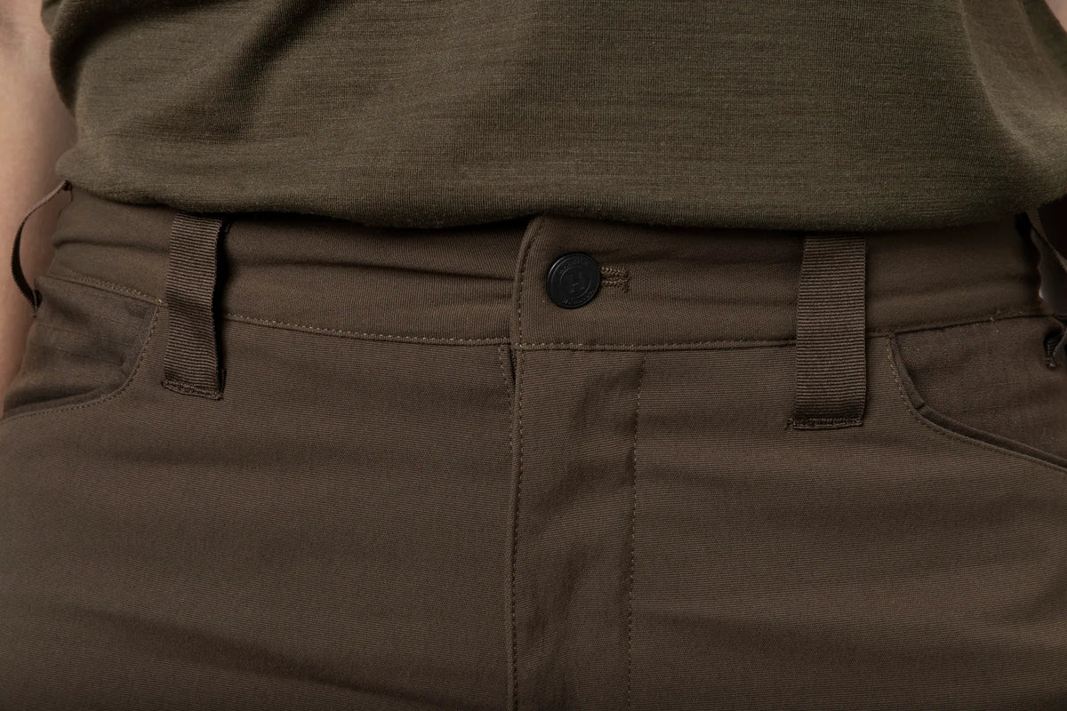 Runa trousers Women - Slate brown/Willow green