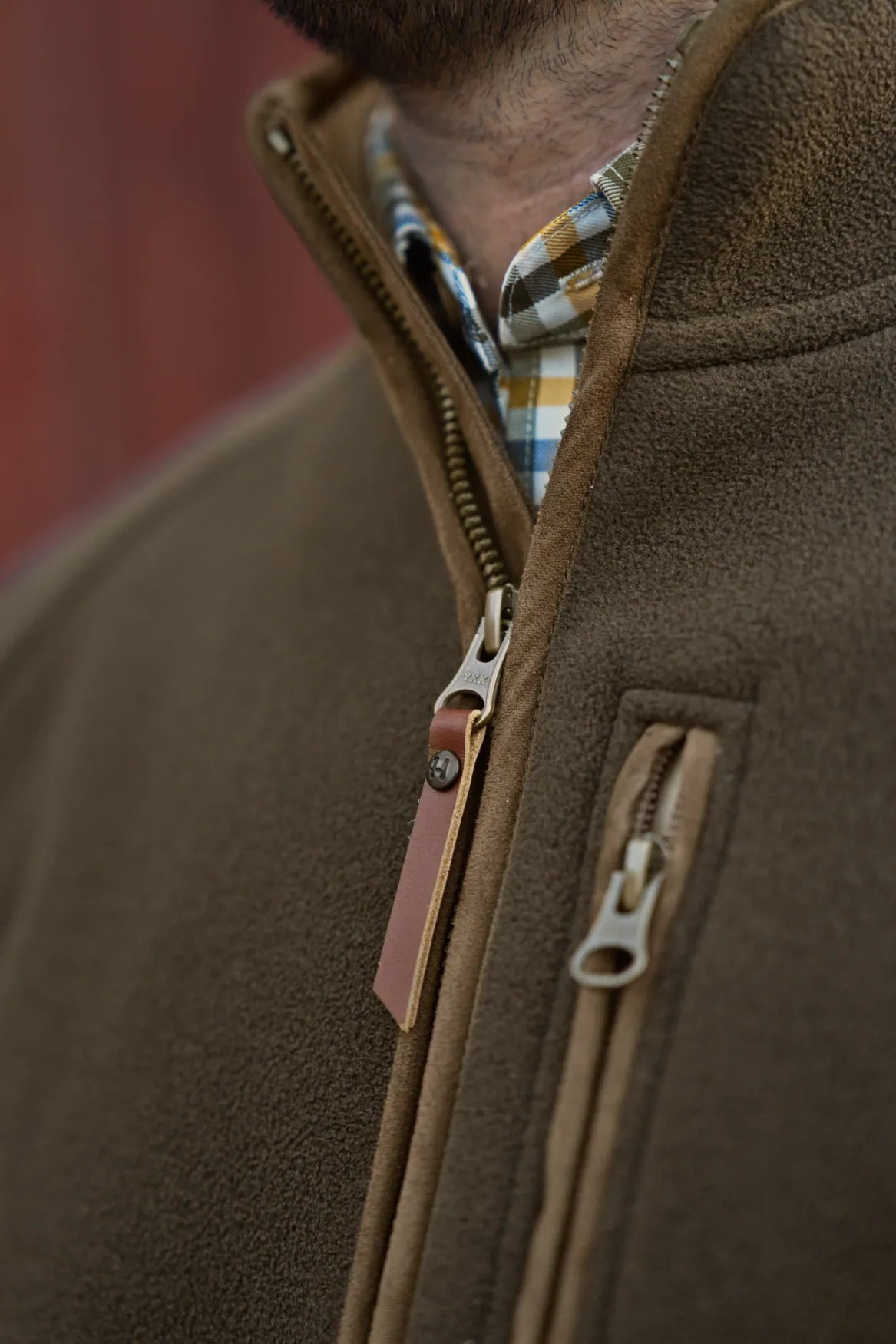 Sandhem sherpa fleece jacket - Willow green