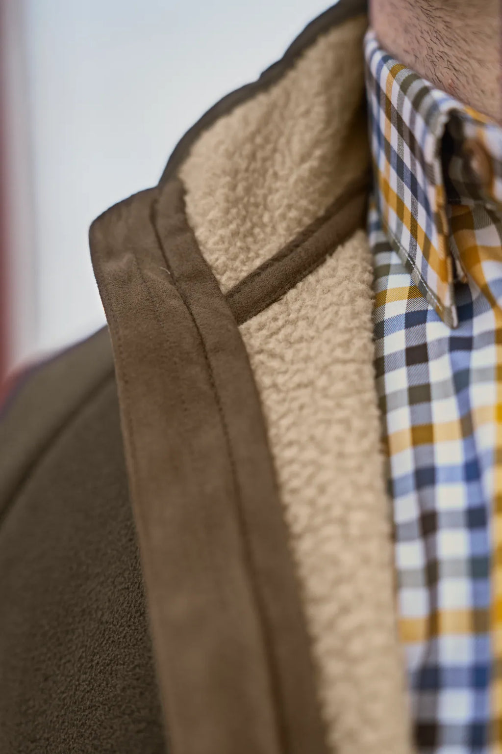 Sandhem sherpa fleece jacket - Willow green