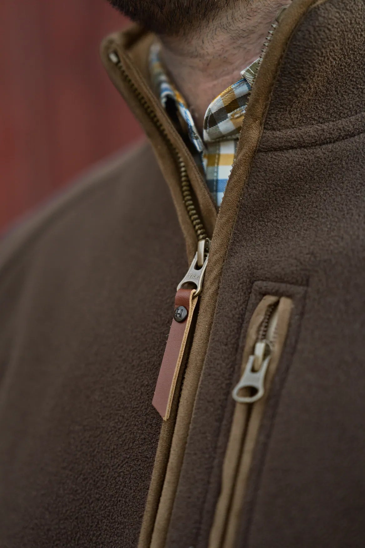 Sandhem sherpa fleece jacket - Demitasse brown