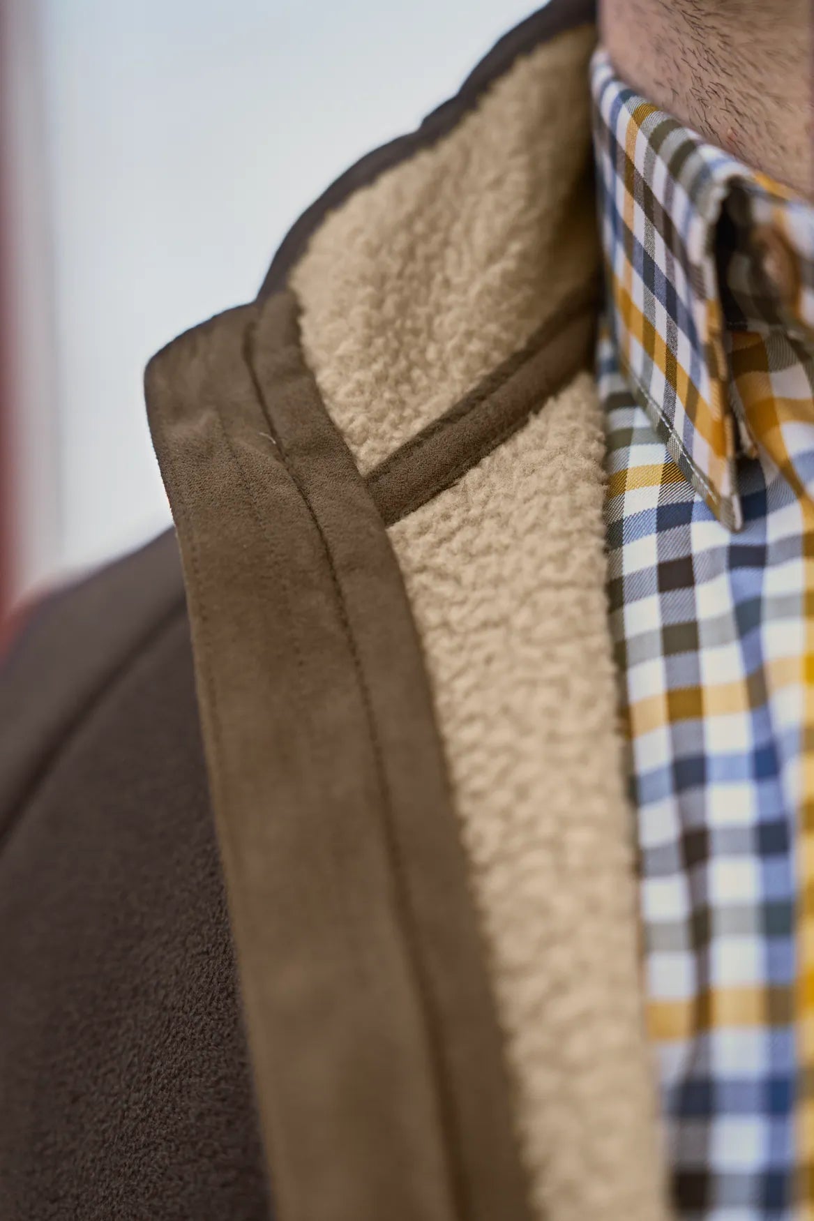 Sandhem sherpa fleece jacket - Demitasse brown