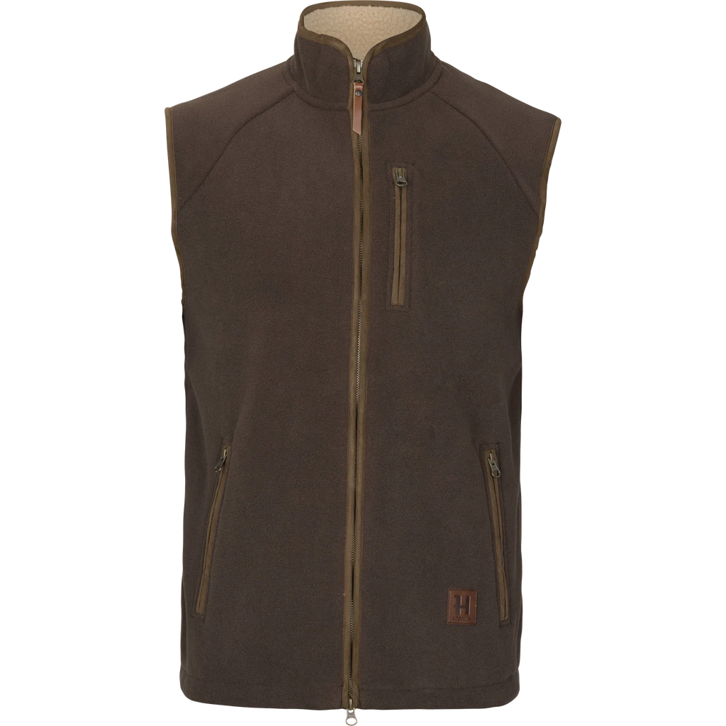Sandhem sherpa fleece waistcoat - Demitasse brown