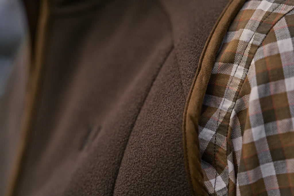 Sandhem sherpa fleece waistcoat W - Demitasse brown