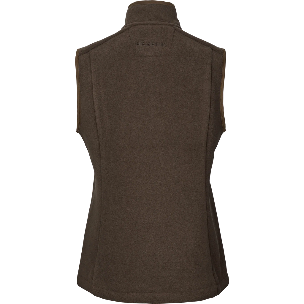 Sandhem sherpa fleece waistcoat W - Demitasse brown