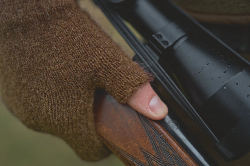 Alpacka half finger gloves - Pinecone brown