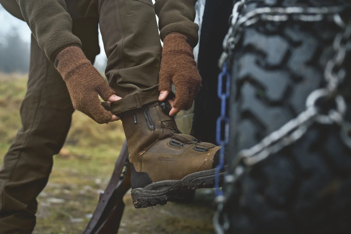 Alpacka half finger gloves - Pinecone brown