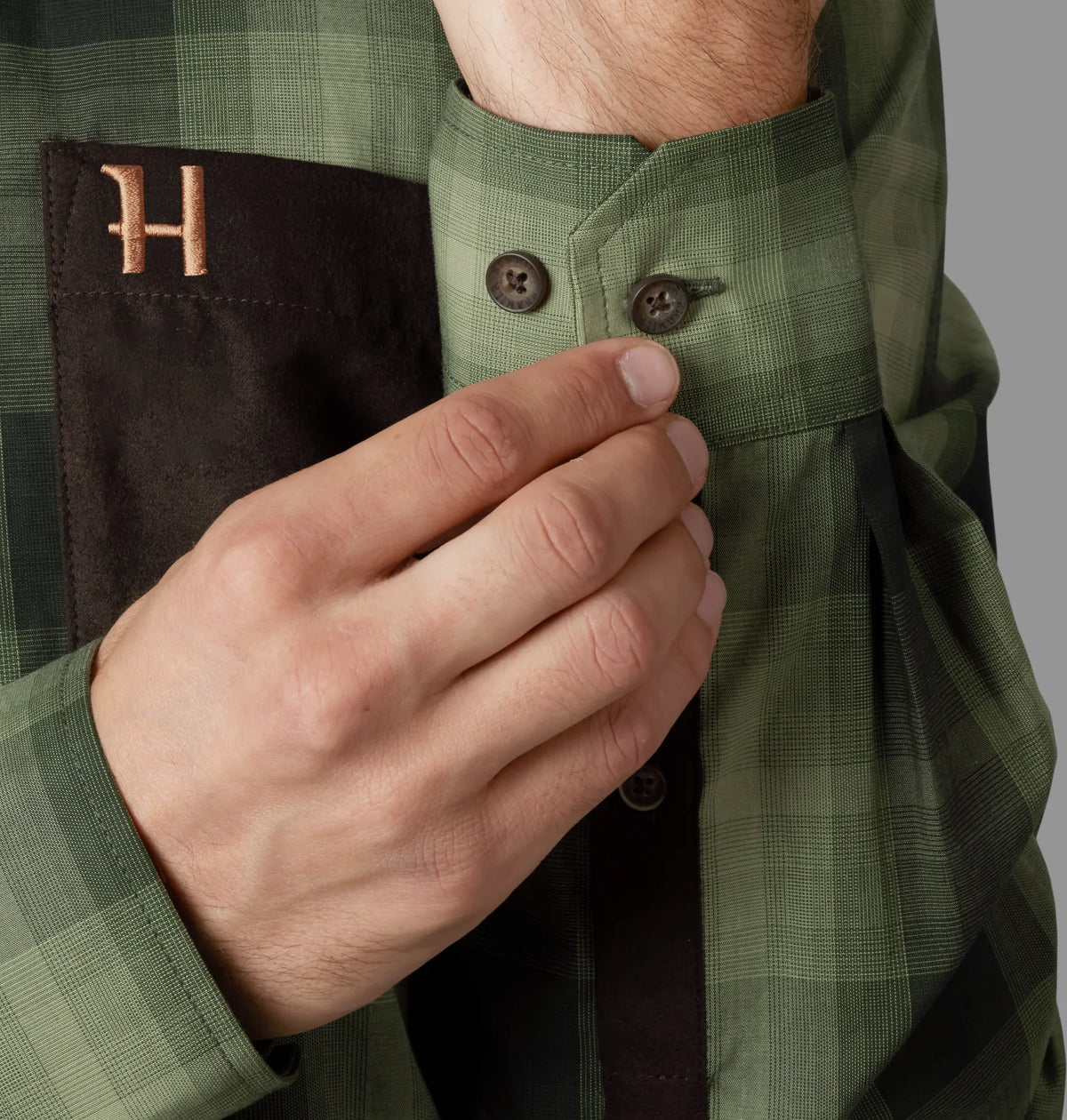 Akkan L/S shirt - Duffel green