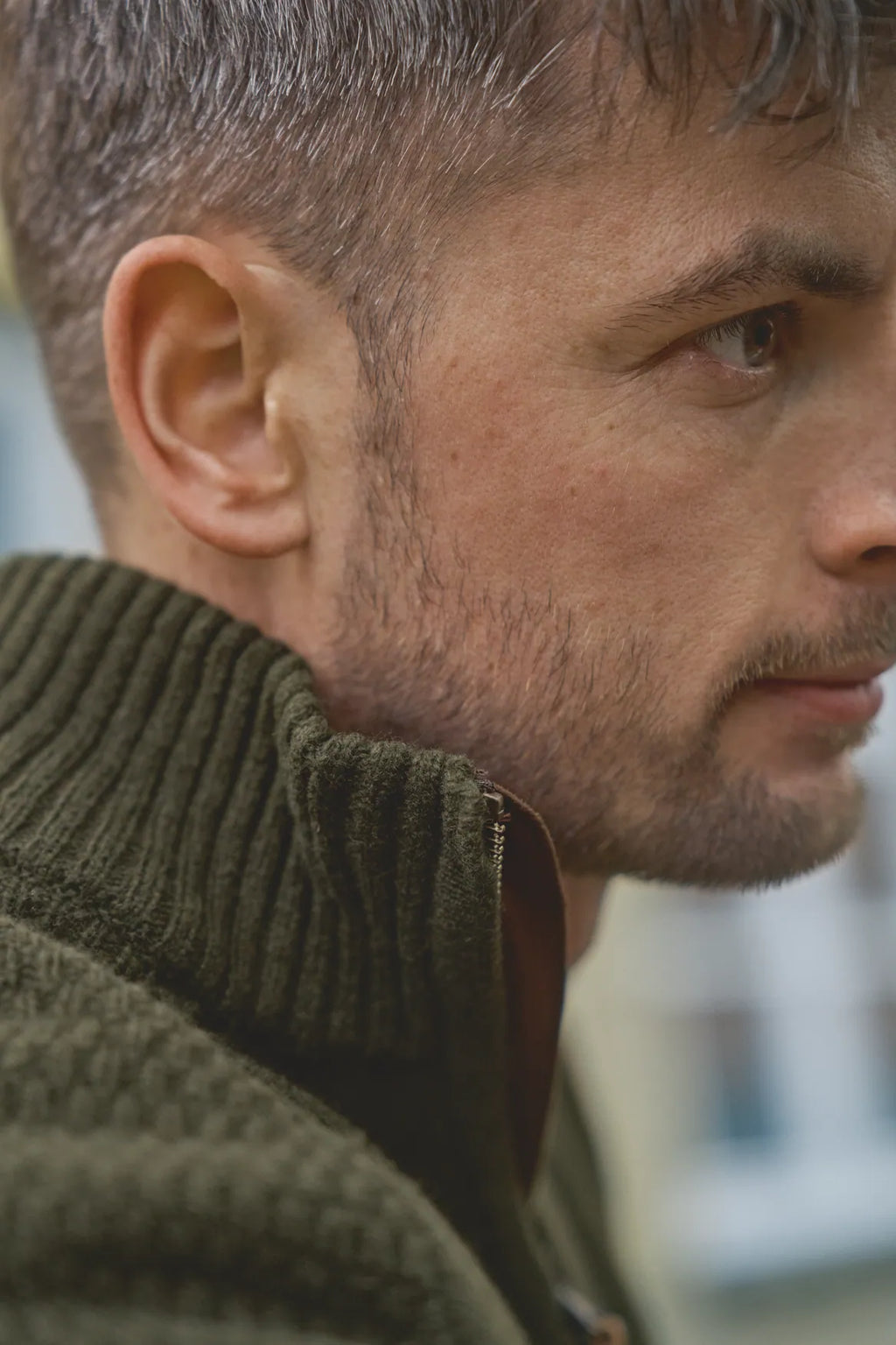 Vincent merino half zip pullover - Rosin