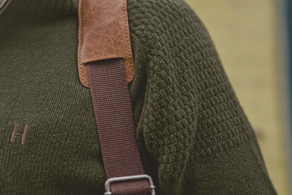 Vincent merino half zip pullover - Rosin