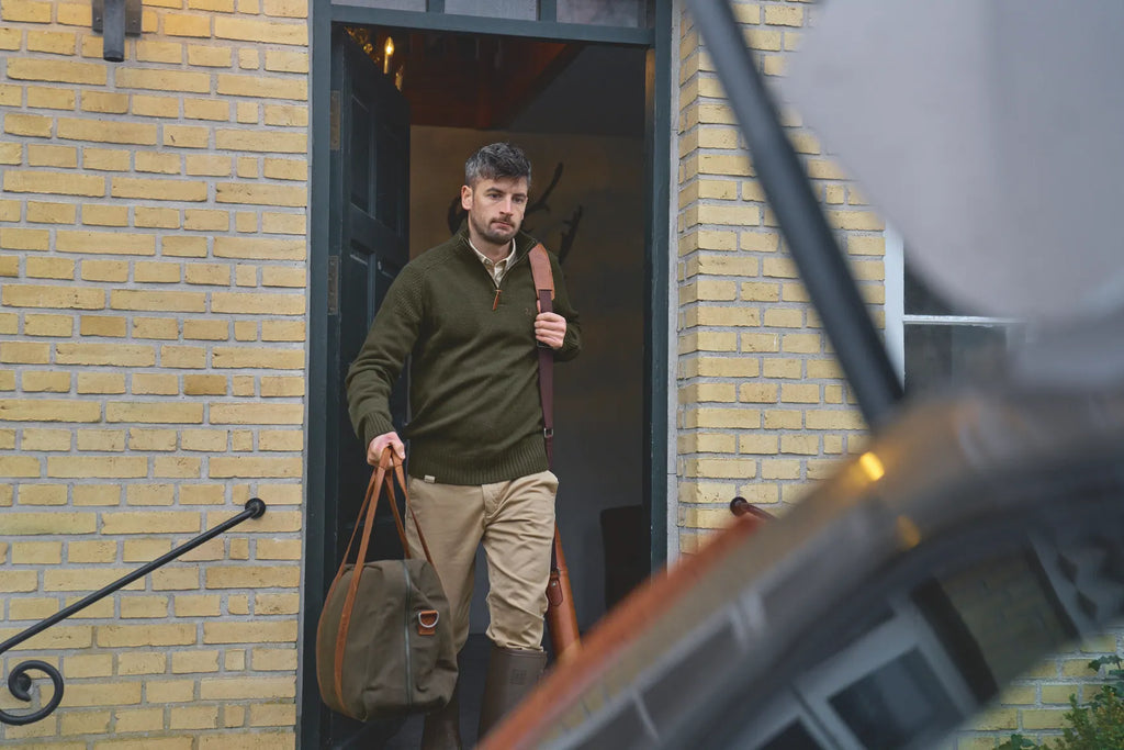 Vincent merino half zip pullover - Rosin